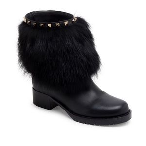 Valentino rockstud fur boot